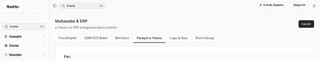 تكاملات المحاسبة والفاتورة الإلكترونية في فلادرو