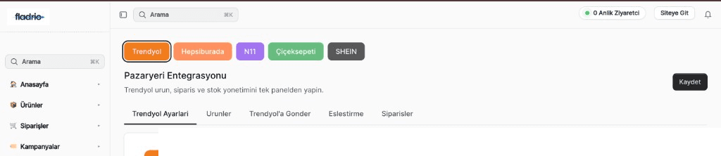 تكامل أسواق فلادرو — Trendyol وHepsiburada وN11